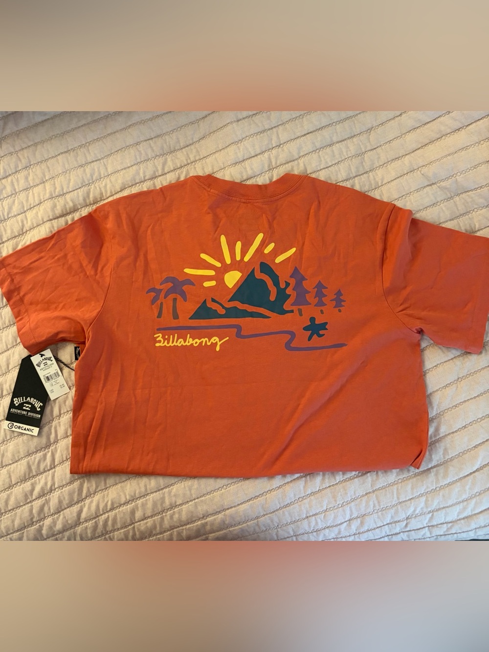Billabong Men’s Orange Graphic Tee - S
